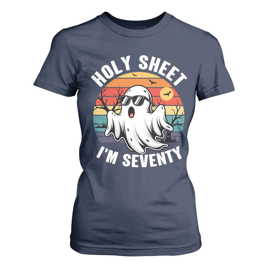 70th Birthday Halloween Ghost T Shirt For Women Holy Sheet I'm Seventy