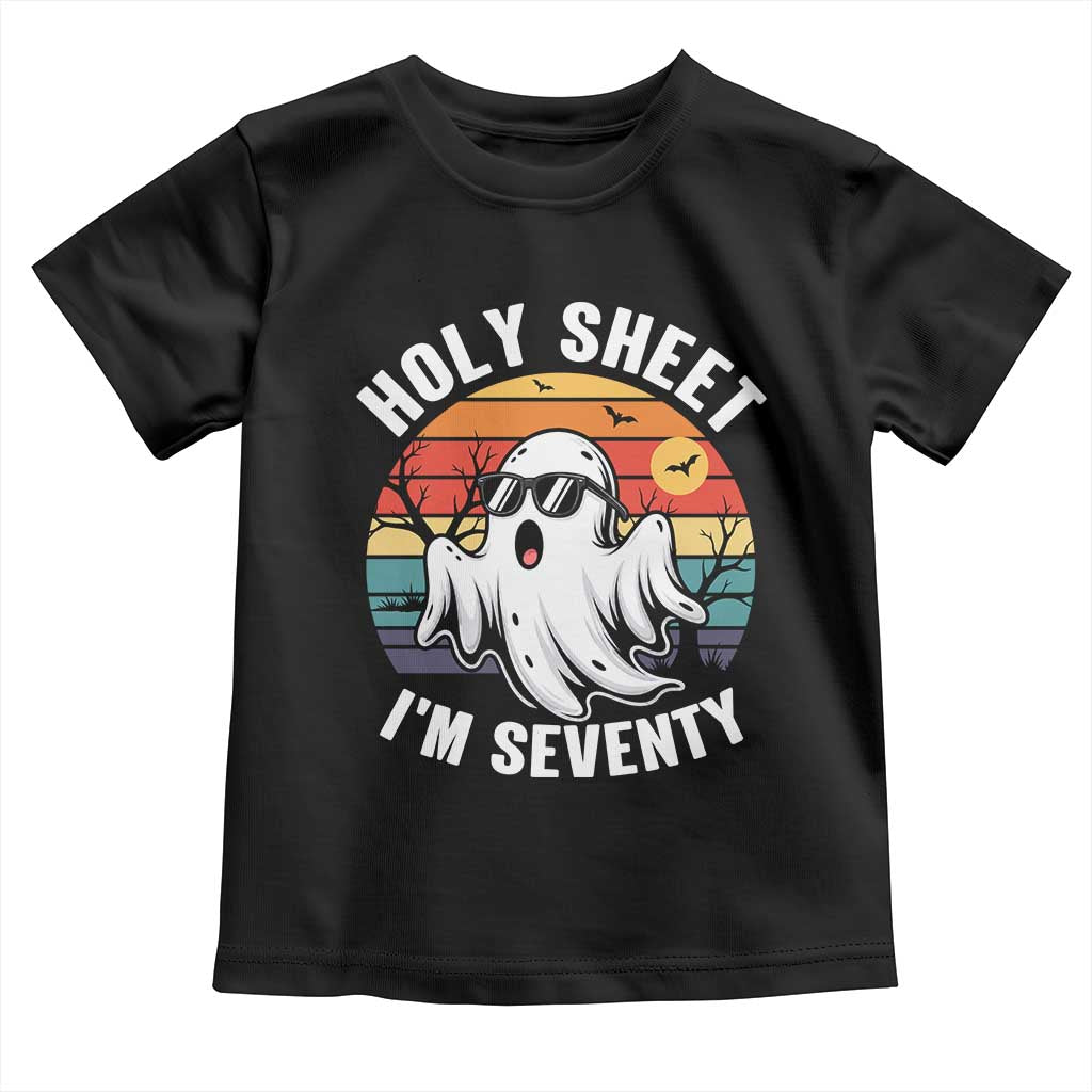 70th Birthday Halloween Ghost Toddler T Shirt Holy Sheet I'm Seventy