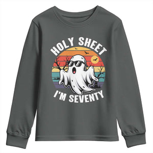 70th Birthday Halloween Ghost Youth Sweatshirt Holy Sheet I'm Seventy