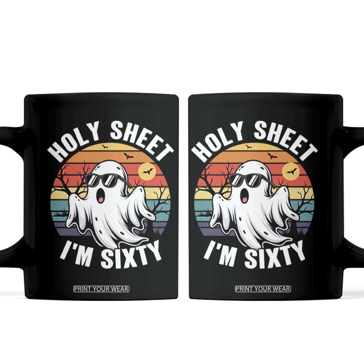 60th Birthday Halloween Ghost Coffee Mug Holy Sheet I'm Sixty