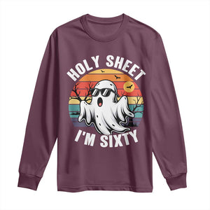 60th Birthday Halloween Ghost Long Sleeve Shirt Holy Sheet I'm Sixty