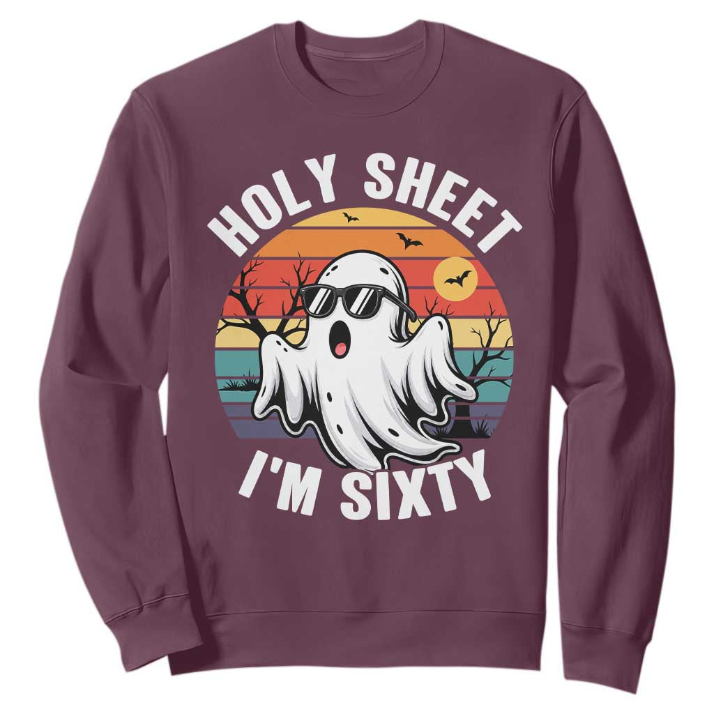 60th Birthday Halloween Ghost Sweatshirt Holy Sheet I'm Sixty