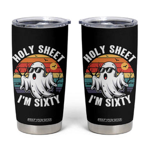 60th Birthday Halloween Ghost Tumbler Cup Holy Sheet I'm Sixty