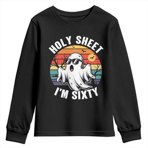 60th Birthday Halloween Ghost Youth Sweatshirt Holy Sheet I'm Sixty