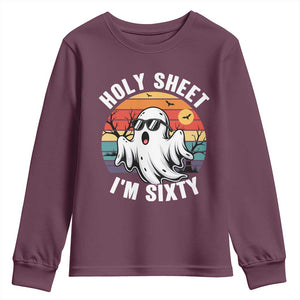 60th Birthday Halloween Ghost Youth Sweatshirt Holy Sheet I'm Sixty