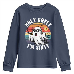 60th Birthday Halloween Ghost Youth Sweatshirt Holy Sheet I'm Sixty