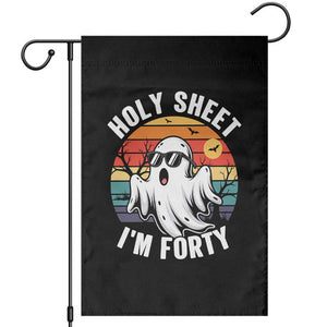 40th Birthday Halloween Ghost Garden Flag Holy Sheet I'm Forty