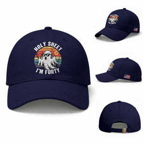 40th Birthday Halloween Ghost Baseball Cap Holy Sheet I'm Forty
