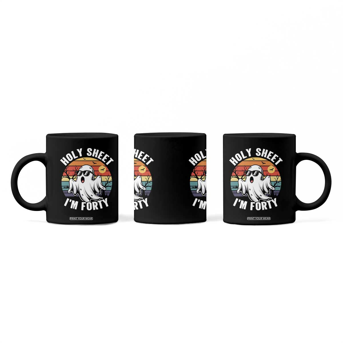 40th Birthday Halloween Ghost Coffee Mug Holy Sheet I'm Forty
