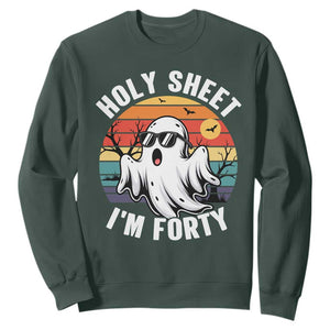 40th Birthday Halloween Ghost Sweatshirt Holy Sheet I'm Forty