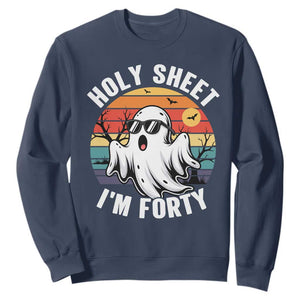 40th Birthday Halloween Ghost Sweatshirt Holy Sheet I'm Forty