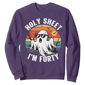 40th Birthday Halloween Ghost Sweatshirt Holy Sheet I'm Forty