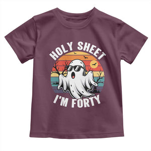 40th Birthday Halloween Ghost Toddler T Shirt Holy Sheet I'm Forty