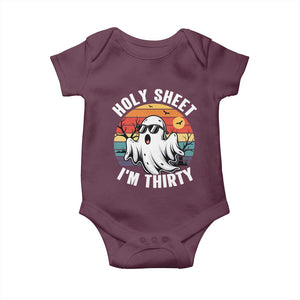 30th Birthday Halloween Ghost Baby Onesie Holy Sheet I'm Thirty