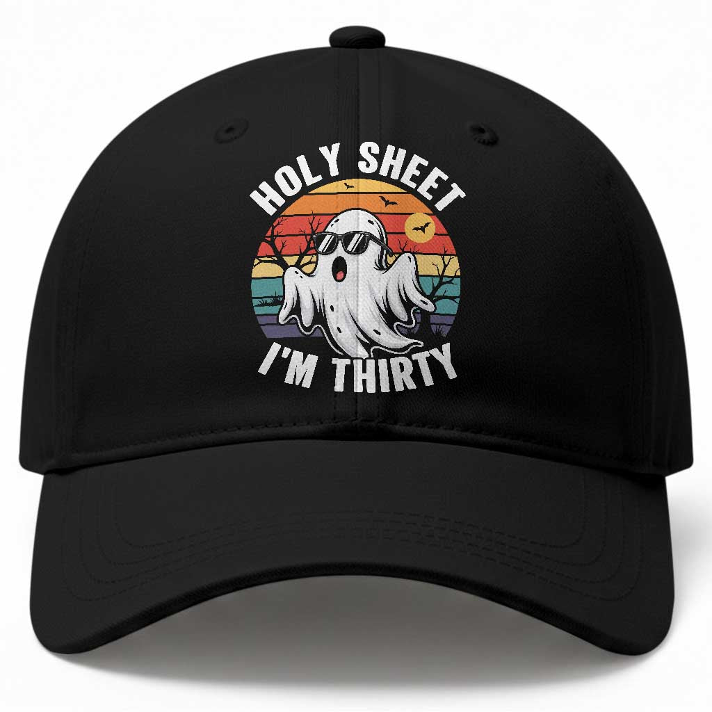 30th Birthday Halloween Ghost Baseball Cap Holy Sheet I'm Thirty TS14 Print Your Wear