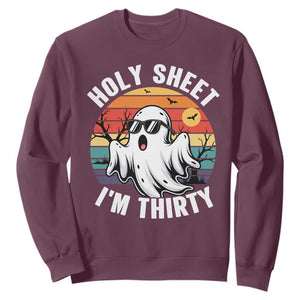 30th Birthday Halloween Ghost Sweatshirt Holy Sheet I'm Thirty