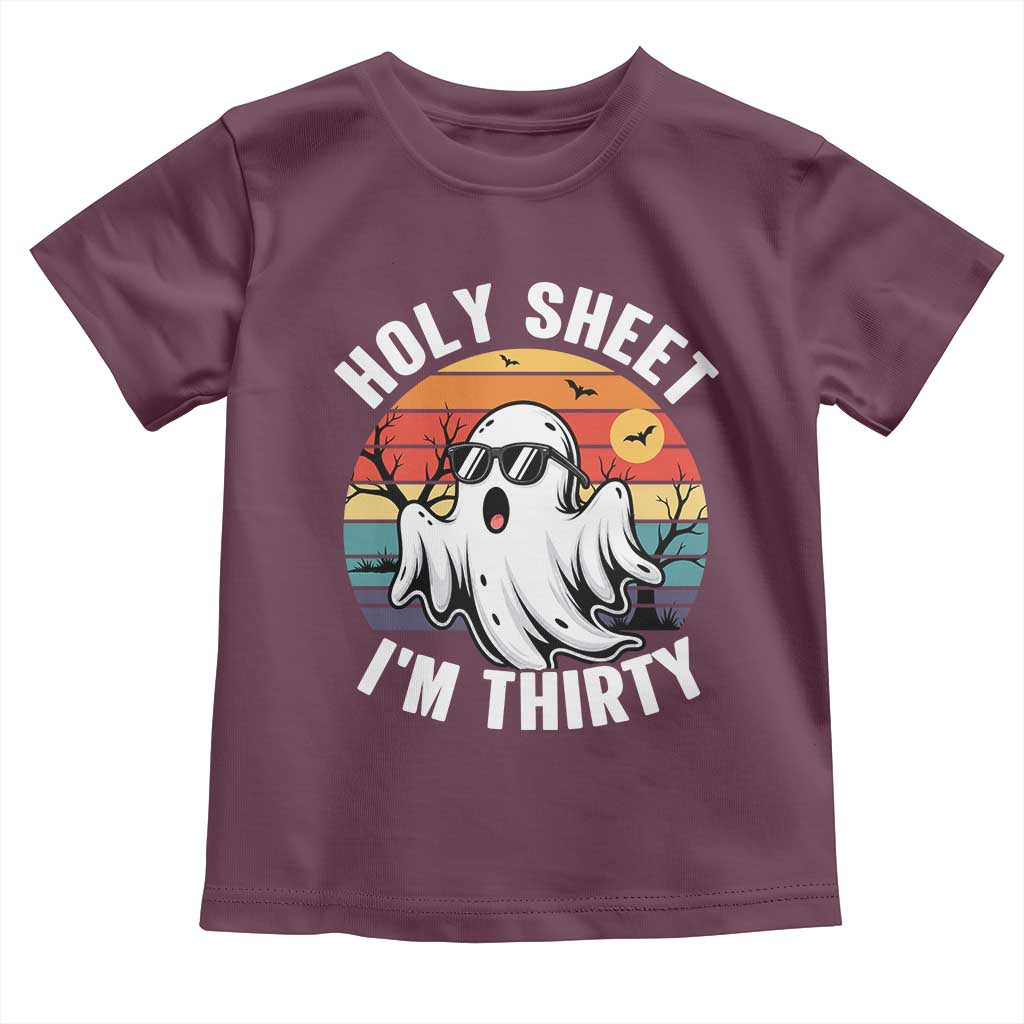 30th Birthday Halloween Ghost Toddler T Shirt Holy Sheet I'm Thirty