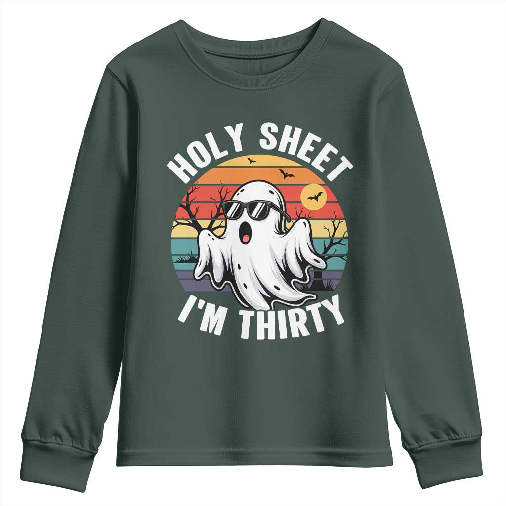 30th Birthday Halloween Ghost Youth Sweatshirt Holy Sheet I'm Thirty