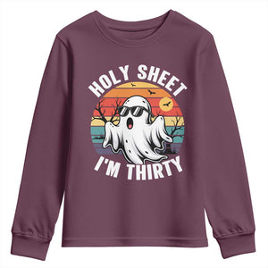 30th Birthday Halloween Ghost Youth Sweatshirt Holy Sheet I'm Thirty