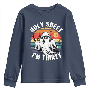 30th Birthday Halloween Ghost Youth Sweatshirt Holy Sheet I'm Thirty