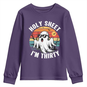 30th Birthday Halloween Ghost Youth Sweatshirt Holy Sheet I'm Thirty