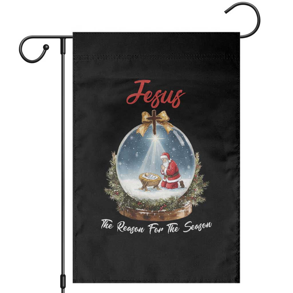 Jesus Santa Christmas Garden Flag The Reason For The Season TS14 Black Print Your Wear