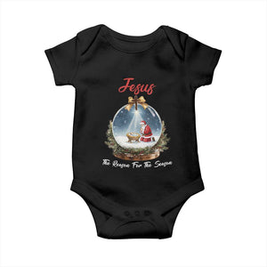 Jesus Santa Christmas Baby Onesie The Reason For The Season TS14 Black Print Your Wear