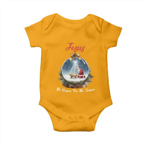 Jesus Santa Christmas Baby Onesie The Reason For The Season TS14 Gold Print Your Wear