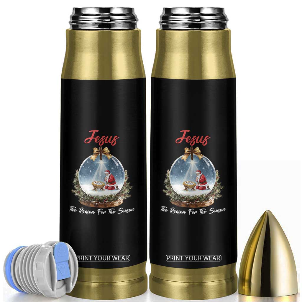 Jesus Santa Christmas Bullet Tumbler The Reason For The Season TS14 Black Print Your Wear