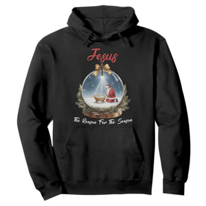 Jesus Santa Christmas Hoodie The Reason For The Season TS14 Black Print Your Wear