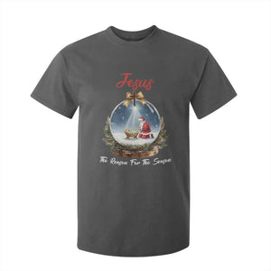 Jesus Santa Christmas T Shirt For Kid The Reason For The Season TS14 Dark Heather Print Your Wear