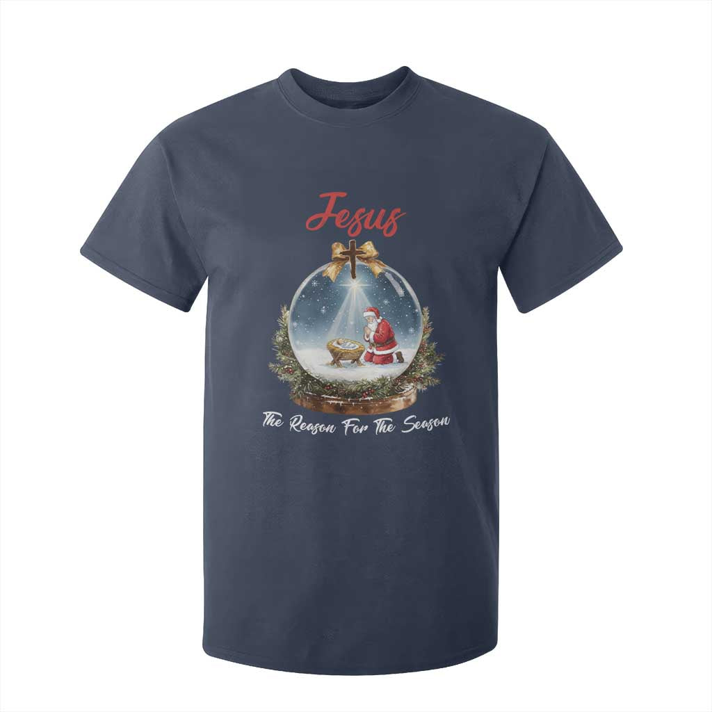 Jesus Santa Christmas T Shirt For Kid The Reason For The Season TS14 Navy Print Your Wear