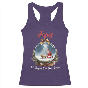Jesus Santa Christmas Racerback Tank Top The Reason For The Season - Print Your Wear