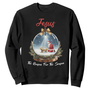 Jesus Santa Christmas Sweatshirt The Reason For The Season - Print Your Wear
