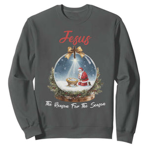 Jesus Santa Christmas Sweatshirt The Reason For The Season - Print Your Wear