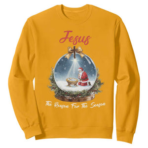 Jesus Santa Christmas Sweatshirt The Reason For The Season - Print Your Wear