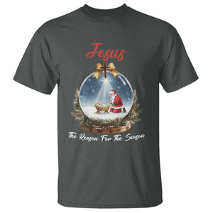 Jesus Santa Christmas T Shirt The Reason For The Season TS14 Dark Heather Print Your Wear