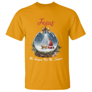 Jesus Santa Christmas T Shirt The Reason For The Season TS14 Gold Print Your Wear