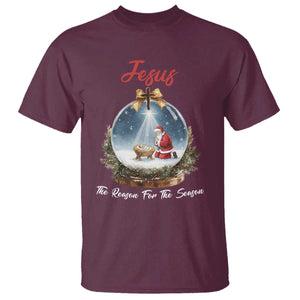 Jesus Santa Christmas T Shirt The Reason For The Season TS14 Maroon Print Your Wear