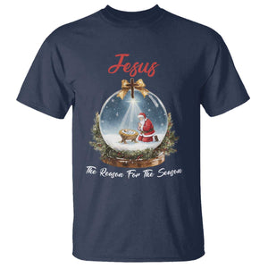 Jesus Santa Christmas T Shirt The Reason For The Season TS14 Navy Print Your Wear