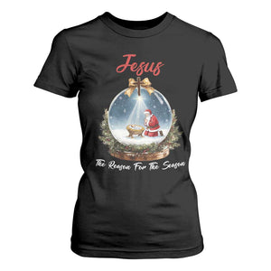 Jesus Santa Christmas T Shirt For Women The Reason For The Season TS14 Black Print Your Wear