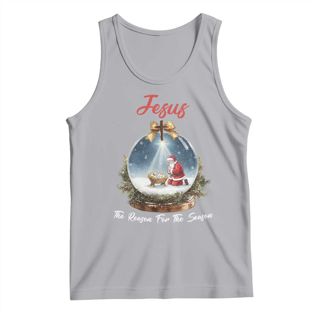 Jesus Santa Christmas Tank Top The Reason For The Season TS14 Athletic Heather Print Your Wear