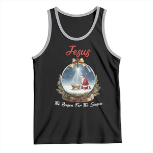 Jesus Santa Christmas Tank Top The Reason For The Season TS14 Black Athletic Heather Print Your Wear