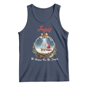Jesus Santa Christmas Tank Top The Reason For The Season TS14 Navy Print Your Wear