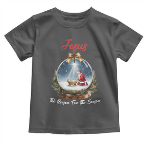 Jesus Santa Christmas Toddler T Shirt The Reason For The Season TS14 Dark Heather Print Your Wear