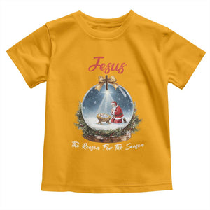 Jesus Santa Christmas Toddler T Shirt The Reason For The Season TS14 Gold Print Your Wear