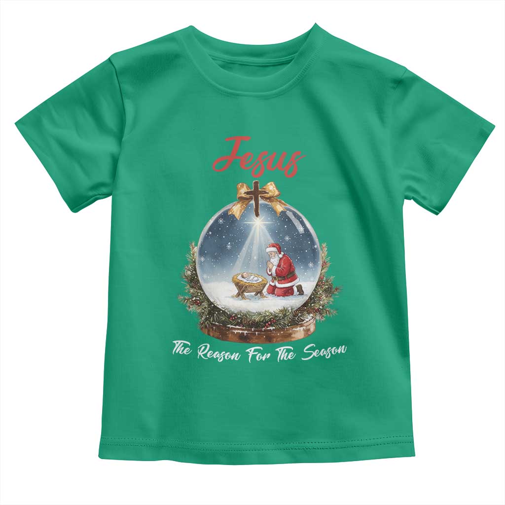 Jesus Santa Christmas Toddler T Shirt The Reason For The Season TS14 Irish Green Print Your Wear