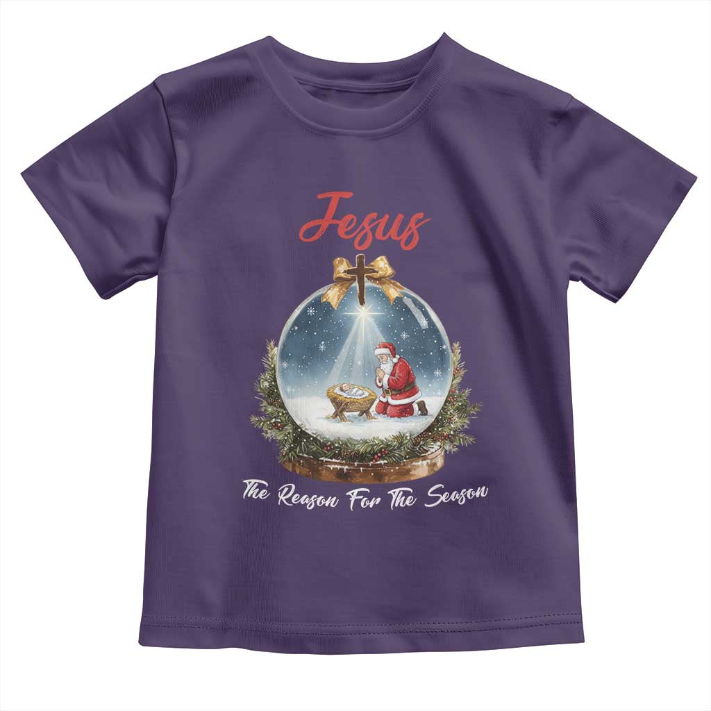 Jesus Santa Christmas Toddler T Shirt The Reason For The Season TS14 Purple Print Your Wear