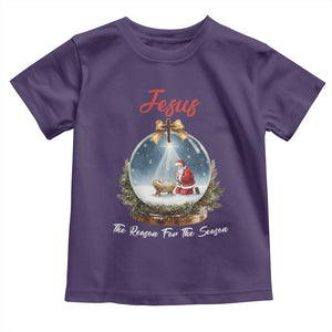 Jesus Santa Christmas Toddler T Shirt The Reason For The Season TS14 Purple Print Your Wear