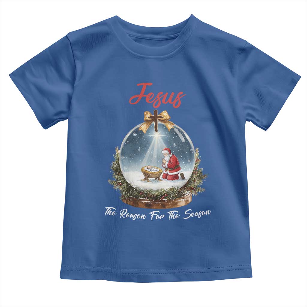 Jesus Santa Christmas Toddler T Shirt The Reason For The Season TS14 Royal Blue Print Your Wear
